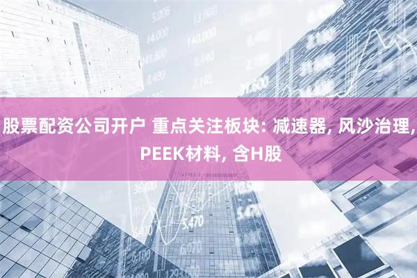 股票配资公司开户 重点关注板块: 减速器, 风沙治理, PEEK材料, 含H股